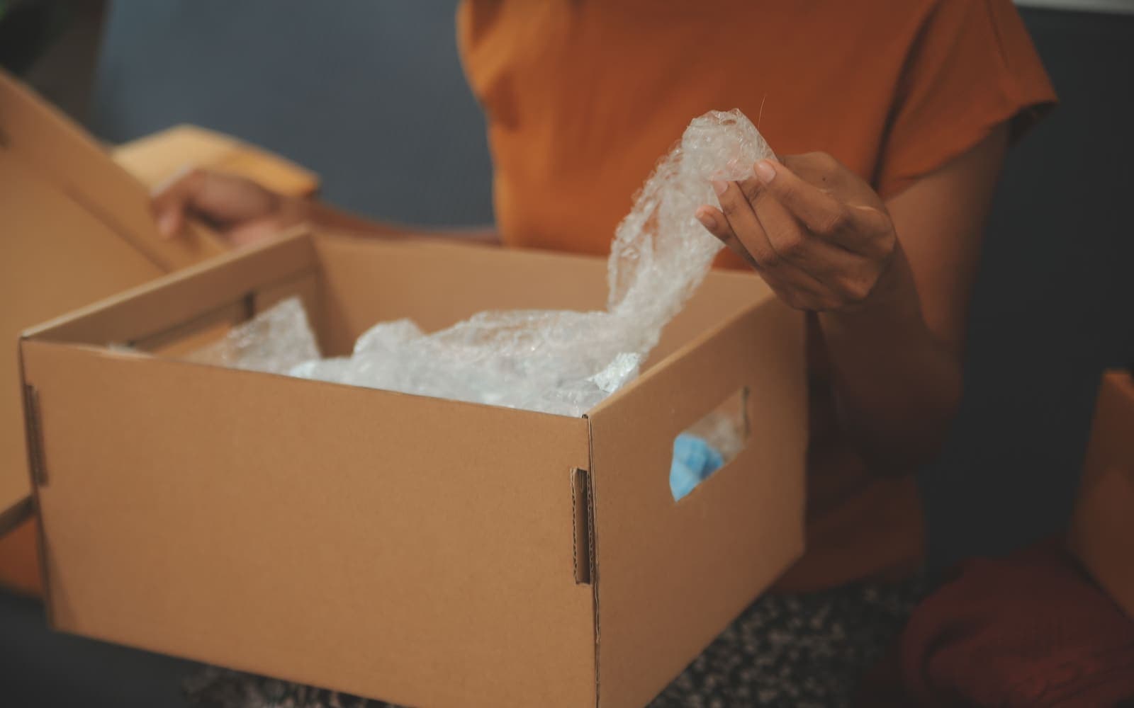 Moulded pulp verpakking uitgelegd voor breekbare producten