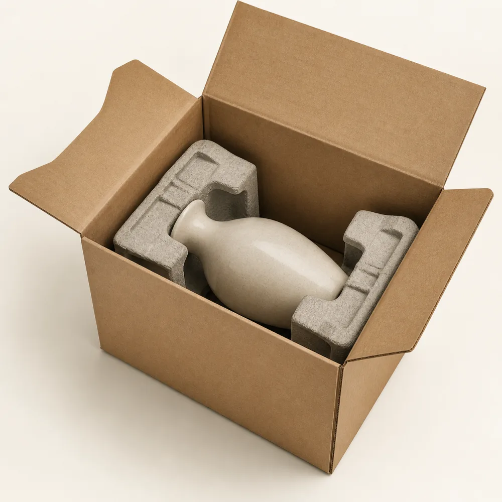 Moulded pulp voor vazen